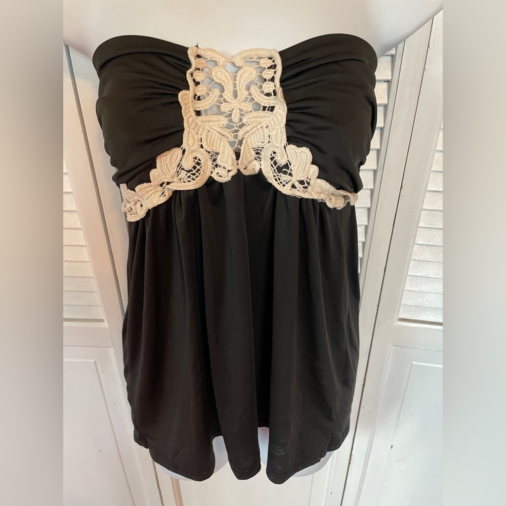 Derek Heart Women's Strapless Black Top Size Medium